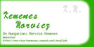 kemenes morvicz business card